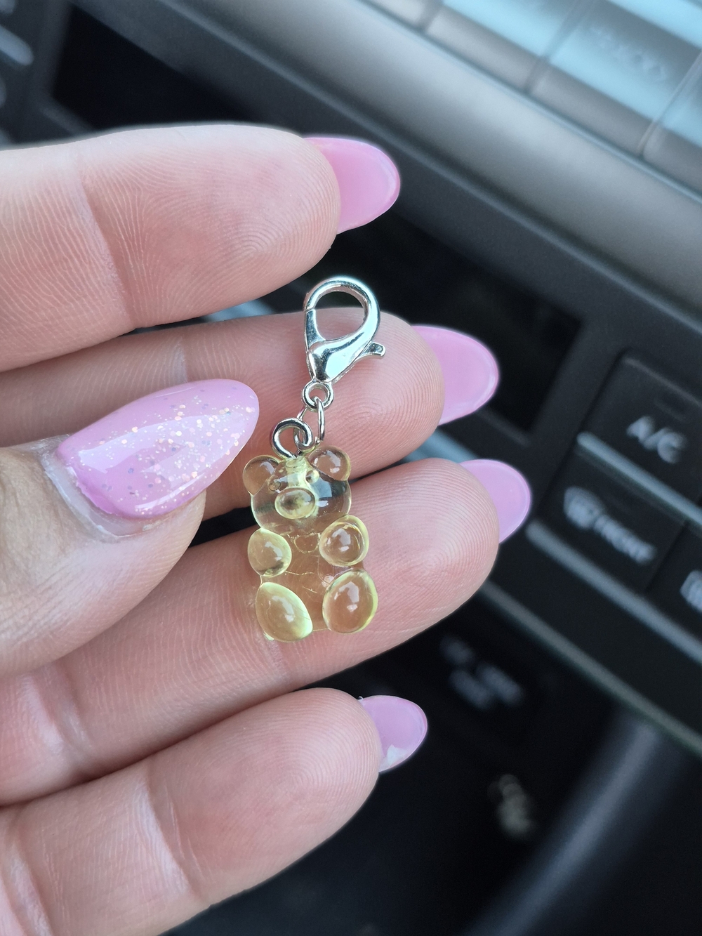 Yellow Gummy Bear Charm with Lobster Clasp ☆ Bag Backpack Purse Zipper Charms